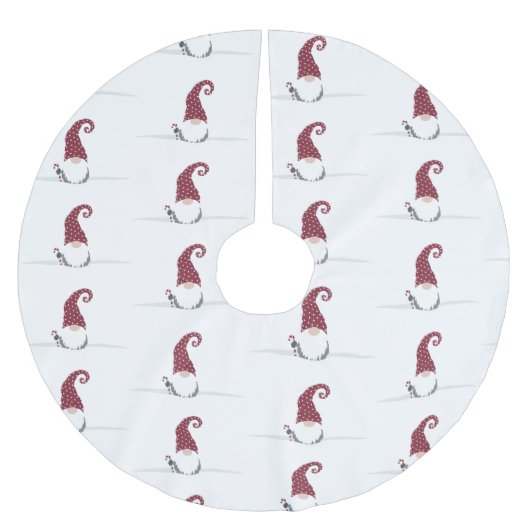 Gnoom voor het Scandinavische Vakantie-ontwerp Kerstboom Rok (Voorkant)