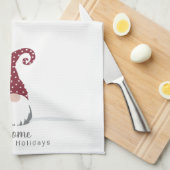 Gnoom voor het Scandinavische Vakantie-ontwerp Theedoek (Quarter Fold)