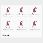 Gnoom voor het Scandinavische Vakantie-ontwerp Vierkante Sticker (Vel)