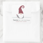 Gnoom voor het Scandinavische Vakantie-ontwerp Vierkante Sticker (Tas)