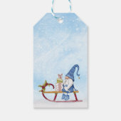 Gnoom voor kerst gedecorbeerde slees tot cadeaulabel (Achterkant)