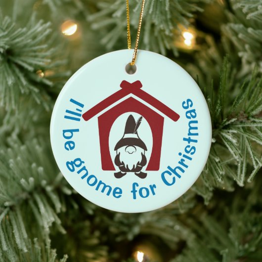 Gnoom voor kerstkleuren keramisch ornament (Boom)