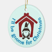 Gnoom voor kerstkleuren keramisch ornament (Links)