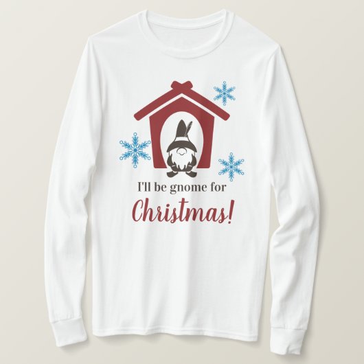 Gnoom voor kerstkleuren t-shirt (Design voorkant)