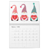 Gnoome Calendar Cute Whimsical Schattig elk jaar Kalender (Feb 2026)