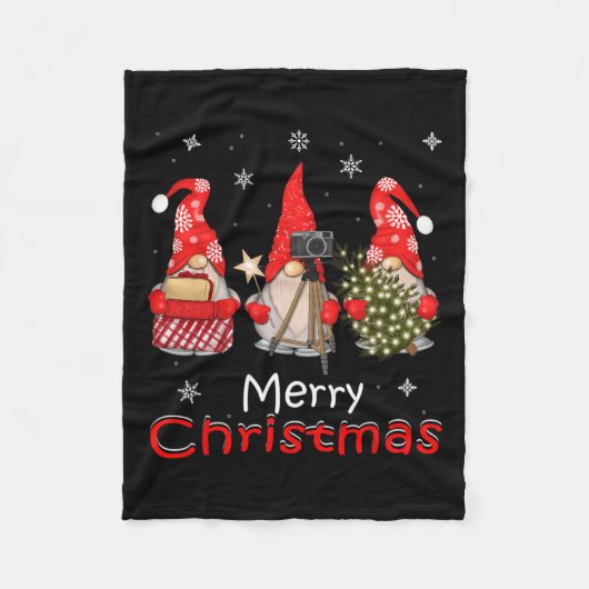 Gnoome Family Kerstmis S voor vrouwelijke Mannen - Fleece Deken (Voorkant)