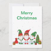 Gnoome kerstcadeauruil kaart (Voorkant)