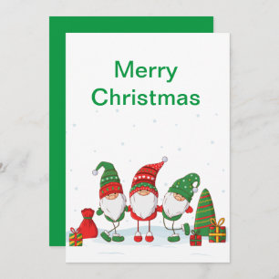 Gnoome kerstcadeauruil kaart