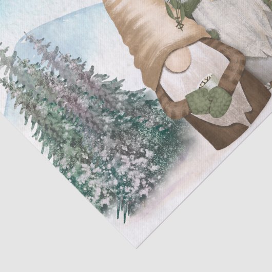 Gnoome Kerstmis, Gnome Winter Tissuepapier (Detail)