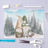 Gnoome Kerstmis, Gnome Winter Tissuepapier (Craft)
