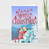 Gnoome kerstWenskaart Feestdagen Kaart (Voorkant)