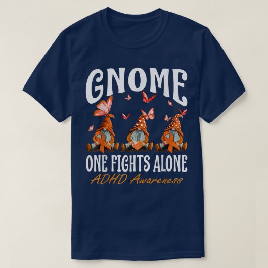 Gnoome One Fights Alone ADHD T-shirt (Design voorkant)