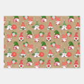 Gnoome patroon kerstvakantie Craft Inpakpapier Vel (Voorkant 3)