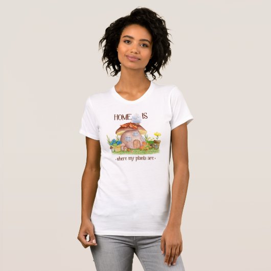 Gnoome planten bloemen tuingoed t-shirt (Voorkant volledig)