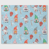 Gnoomharten en snoeprietkerstmis cadeaupapier (Vlak)