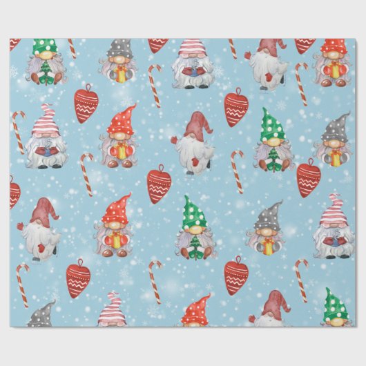 Gnoomharten en snoeprietkerstmis cadeaupapier (Vlak)