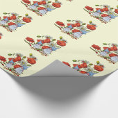 Gnoomkinderen, papavers, ladybugs, fantastische ku cadeaupapier (Hoek)