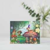 Gnoompaddenstoelen met doorsnee ingang briefkaart (Staand voorkant)