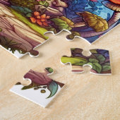 Gnoompaddenstoelen met doorsnee ingang legpuzzel (Zijkant)