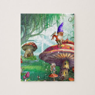 Gnoompaddenstoelen met doorsnee ingang legpuzzel