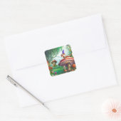 Gnoompaddenstoelen met doorsnee ingang vierkante sticker (Envelop)