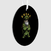 Gnope Garden Gnome Grappige Militaire Officier Tui Ornament (voorkant)