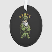 Gnope Garden Gnome Grappige Militaire Officier Tui Ornament (voorkant)