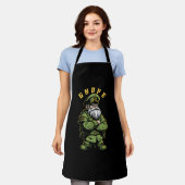 Gnope Garden Gnome Grappige Militaire Officier Tui Schort (Gedragen)