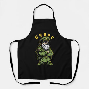 Gnope Garden Gnome Grappige Militaire Officier Tui Schort