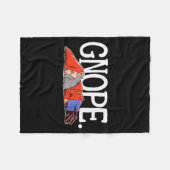 Gnope Gnome Dwarf Funny Garden Elf Christmas  Fleece Deken (Voorkant (Horizontaal))