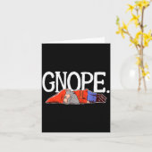 Gnope Gnome Dwarf Funny Garden Elf Christmas Kaart (Gele Bloem)