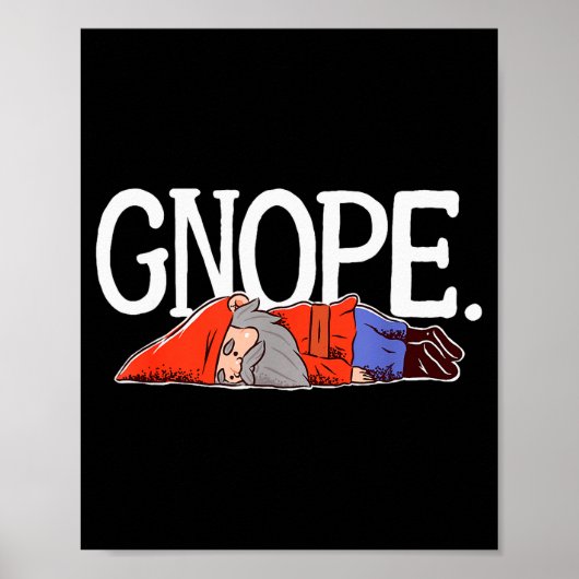 Gnope Gnome Dwarf Funny Garden Elf Christmas  Poster (Voorkant)
