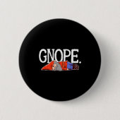 Gnope Gnome Dwarf Funny Garden Elf Christmas Ronde Button 5,7 Cm (Voorkant)