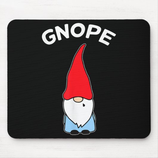 Gnope Gnome Nope Funny Christmas Party Men Women K Muismat (Voorkant)