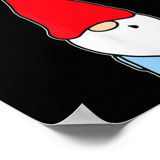 Gnope Gnome Nope Funny Christmas Party Men Women K Poster (Hoek)