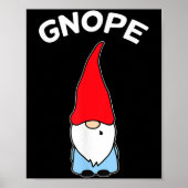 Gnope Gnome Nope Funny Christmas Party Men Women K Poster (Voorkant)
