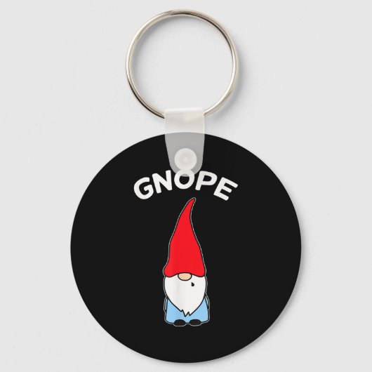 Gnope Gnome Nope Funny Christmas Party Men Women K Sleutelhanger (Voorkant)