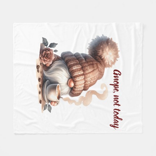 Gnope, niet vandaag fleece deken (Voorkant (Horizontaal))