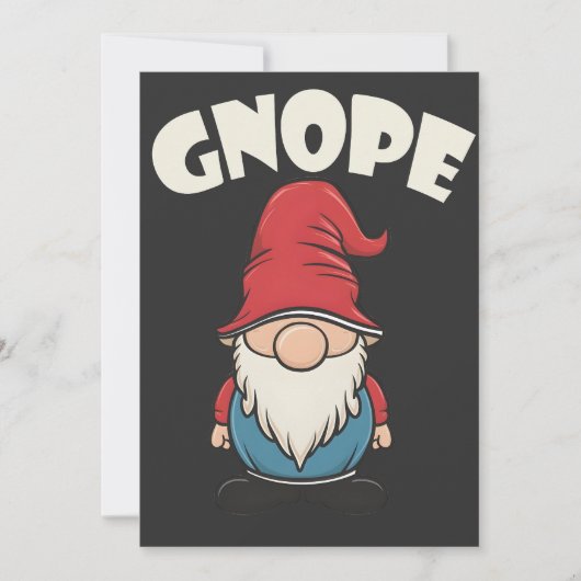Gnope niet Vandaag Funny Kabouter Liefhebbers Kaart (Voorkant)