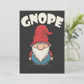 Gnope niet Vandaag Funny Kabouter Liefhebbers Kaart (Staand voorkant)