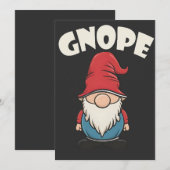Gnope niet Vandaag Grappig Gnome Lovers Kaart (Voorkant / Achterkant)