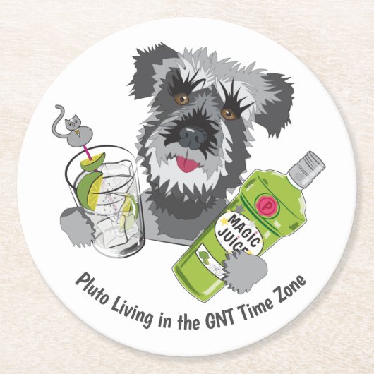 GNT Time Zone Ronde Kartonnen Onderzetter (Voorkant)