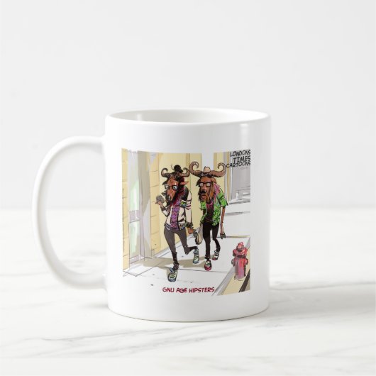Gnu Age Hipsters Funny Koffiemok (Links)