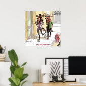 Gnu Age Hipsters Funny Rick London Poster (Thuiskantoor)