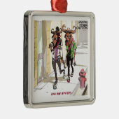 Gnu Age Hipsters Rick London Funny Metalen Ornament (Rechts)