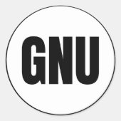 GNU - Goodnews Bay Classic Round Sticker (Voorkant)
