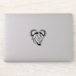 GNU-hoofd Sticker
