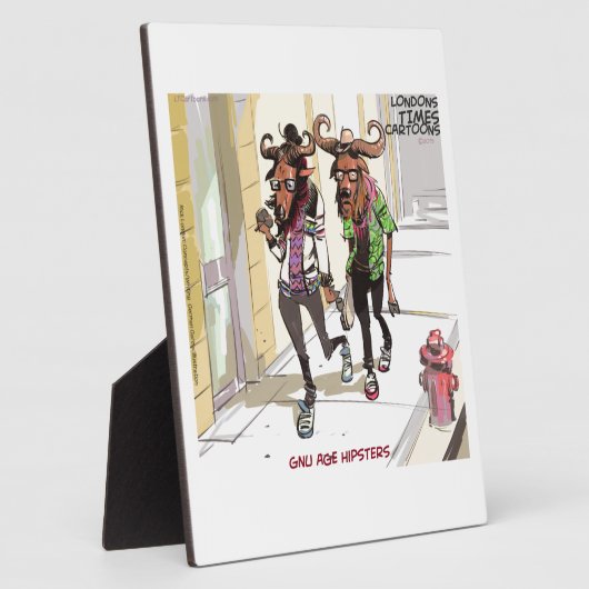 Gnu Leeftijd Hipsters Grappig Fotoplaat (Zijkant)