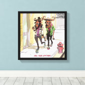 Gnu Leeftijd Hipsters Grappig Rick London Canvas P Afdruk (Insitu (Houten vloer))