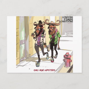 Gnu Leeftijd Hipsters Rick Londen Grappig Briefkaart